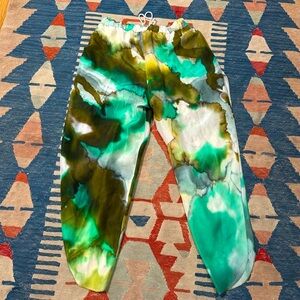 ANTHROPOLOGIE ~TryB Arbor Silk Open Sided Pants - beach cover up culottes